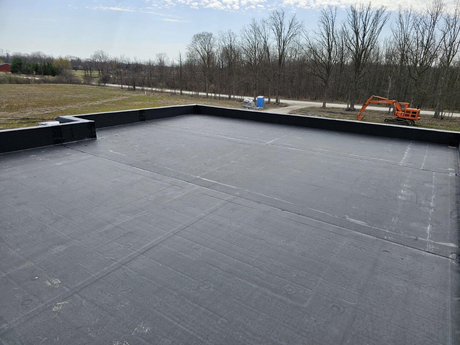EPDM flashing detail at doorway and wall transition