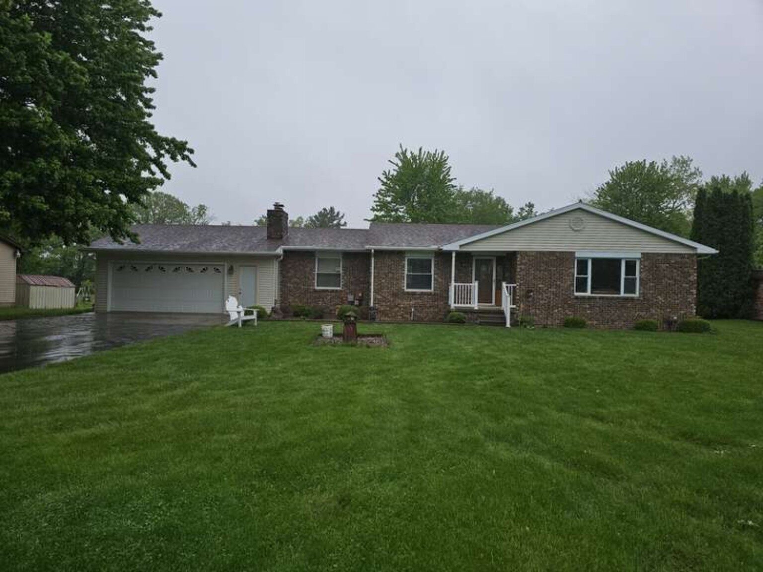 Front of the home before the addition and exterior improvements