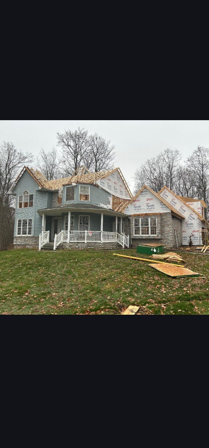 Completed residential roofing and exterior project